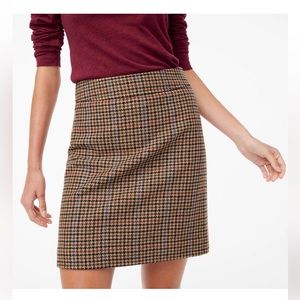 J.Crew Wool Houndstooth Mini Skirt